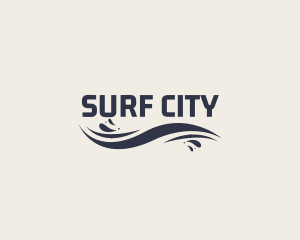 Wave Ocean Wordmark logo design