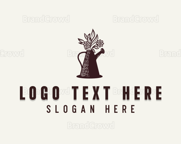 Flower Plant Gardening Logo