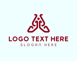 Person - Yoga Studio Letter A logo design