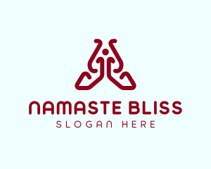 Namaste - Yoga Studio Letter A logo design