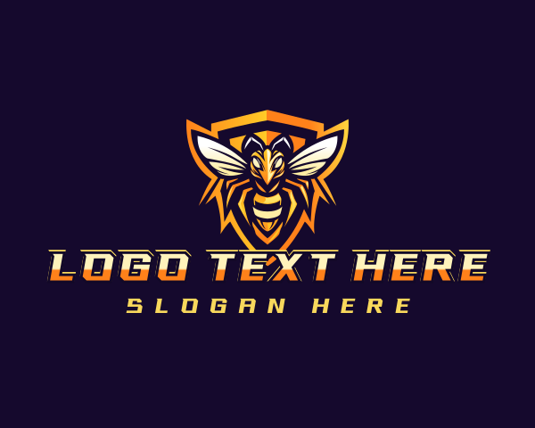 Insect - Shield Hornet Gaming logo design