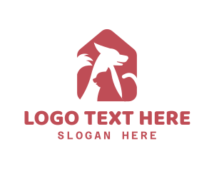Shelter - Dog Cat House logo design