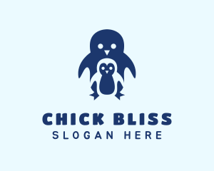 Chick - Blue Penguin Animal logo design