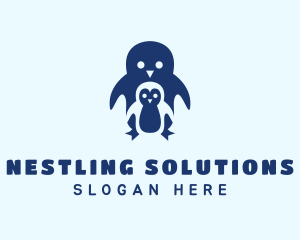 Blue Penguin Animal logo design