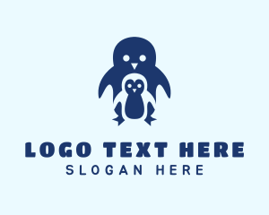 Penguin - Blue Penguin Animal logo design