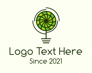 Green - Organic Pinwheel Flower logo design
