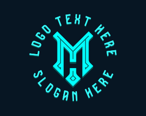 Letter Mh - Modern Viking Rune logo design