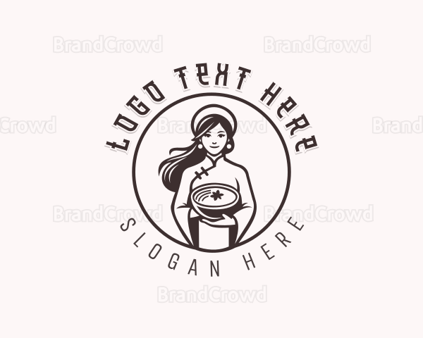 Asian Cuisine Chef Logo