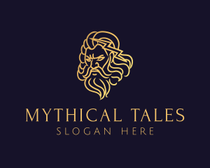 Mythology - Gold Greek Mythology God logo design