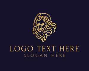 Gold Greek Mythology God Logo