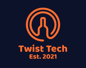 Twist - Wine Bottle Spiral logo design