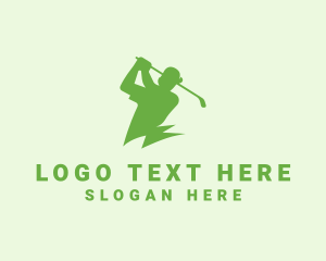Athlete - Golfer Golf Sports logo design