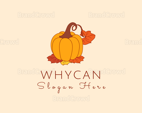 Fall Season Pumpkin Logo