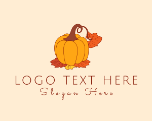 Supermarket - Fall Season Pumpkin logo design