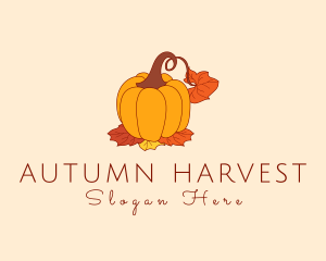 Fall - Fall Season Pumpkin logo design