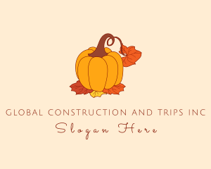 Shop - Fall Season Pumpkin logo design