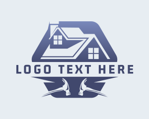 Roofing Construction Hammer Logo