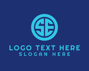 Seal - Letter SE Technology Company logo design