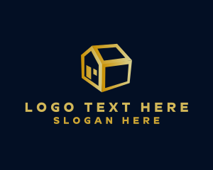 Storage - Gold Minimalist House logo design