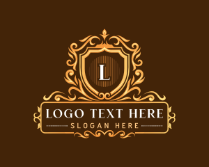 Hotel - Luxury Floral Crest logo design