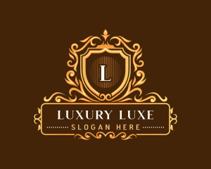 Luxury Floral Crest logo design