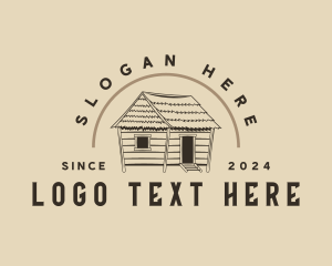 Cottage - Nipa Hut Cottage logo design