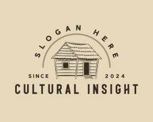 Nipa Hut Cottage logo design