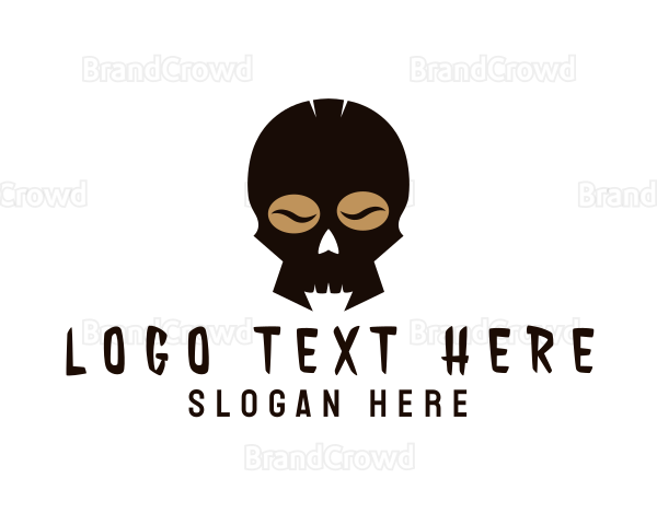 Coffee Bean Skull Logo