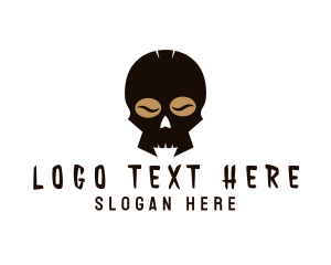 Skull - Coffee Bean Skull logo design