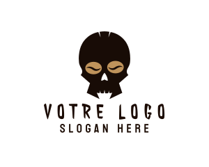 Skeleton - Coffee Bean Skull logo design