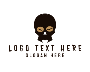 Zombie - Coffee Bean Skull logo design