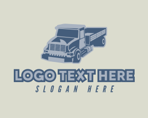 Transport - Retro Dump Truck Construction logo design