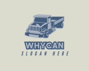 Retro Dump Truck Construction Logo