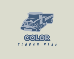 Automobile - Retro Dump Truck Construction logo design