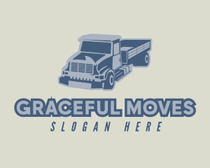 Retro Dump Truck Construction logo design