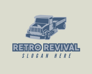 Automotive - Retro Dump Truck Construction logo design