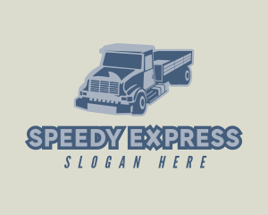 Retro Dump Truck Construction logo design