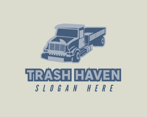 Retro Dump Truck Construction logo design