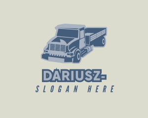 Vehicle - Retro Dump Truck Construction logo design