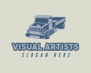 Express - Retro Dump Truck Construction logo design