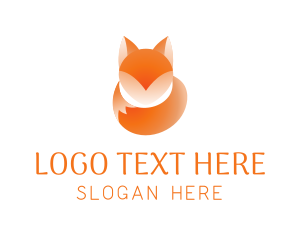 Gradient - Orange Fox Tail logo design