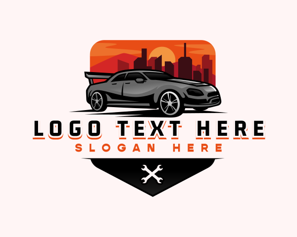 Sedan - City Car Detailing logo design