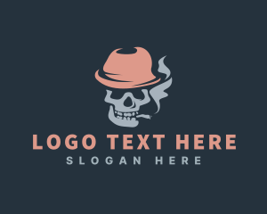 Smoking Skull Head Logo