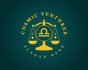 Libra Cosmic Horoscope logo design