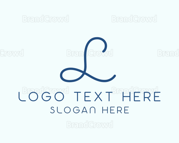 Dainty Handwritten Curly Logo