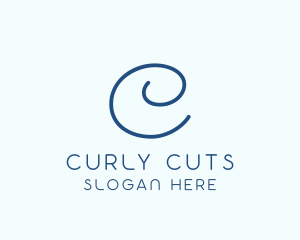 Curly - Dainty Handwritten Curly logo design