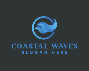 Beach Resort Wave logo design