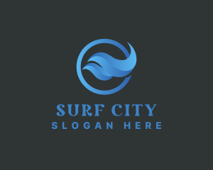 Beach Resort Wave logo design