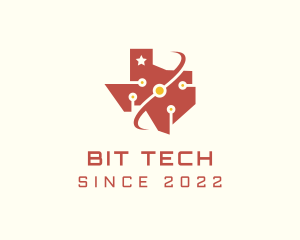 Texas Online Tech Map logo design