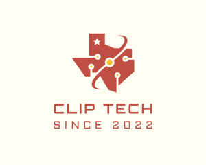 Texas Online Tech Map logo design